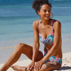 Bikinibeha met beugels en drapé, Bawa - korfmodel