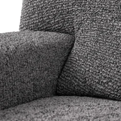 Bi-rekbare hoes in microvezel, effen faux-uni effect voor fauteuil en zitbank