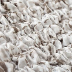 Bi-rekbare hoes in microvezel, effen faux-uni effect voor fauteuil en zitbank
