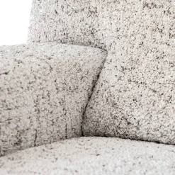 Bi-rekbare hoes in microvezel, effen faux-uni effect voor fauteuil en zitbank