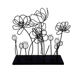 Bloemen decoratie in metaaldraad, groot model