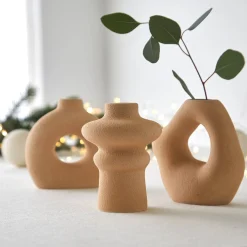 Bloemenvaasje met getextureerd mineraaleffect - set van 3