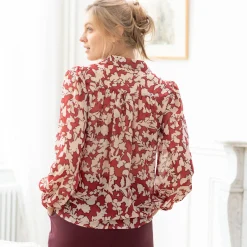 Bloes in voile, bloemenprint
