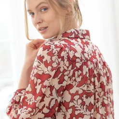 Bloes in voile, bloemenprint