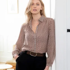 Bloes in voile, minimalistische print