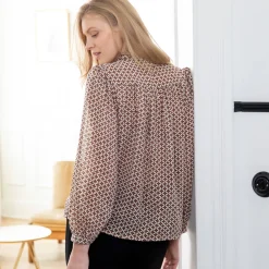 Bloes in voile, minimalistische print
