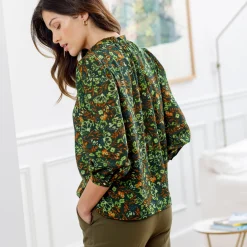Bloes met bloemenprint