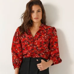 Bloes met bloemenprint