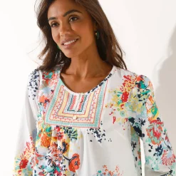 Bloes met bloemenprint