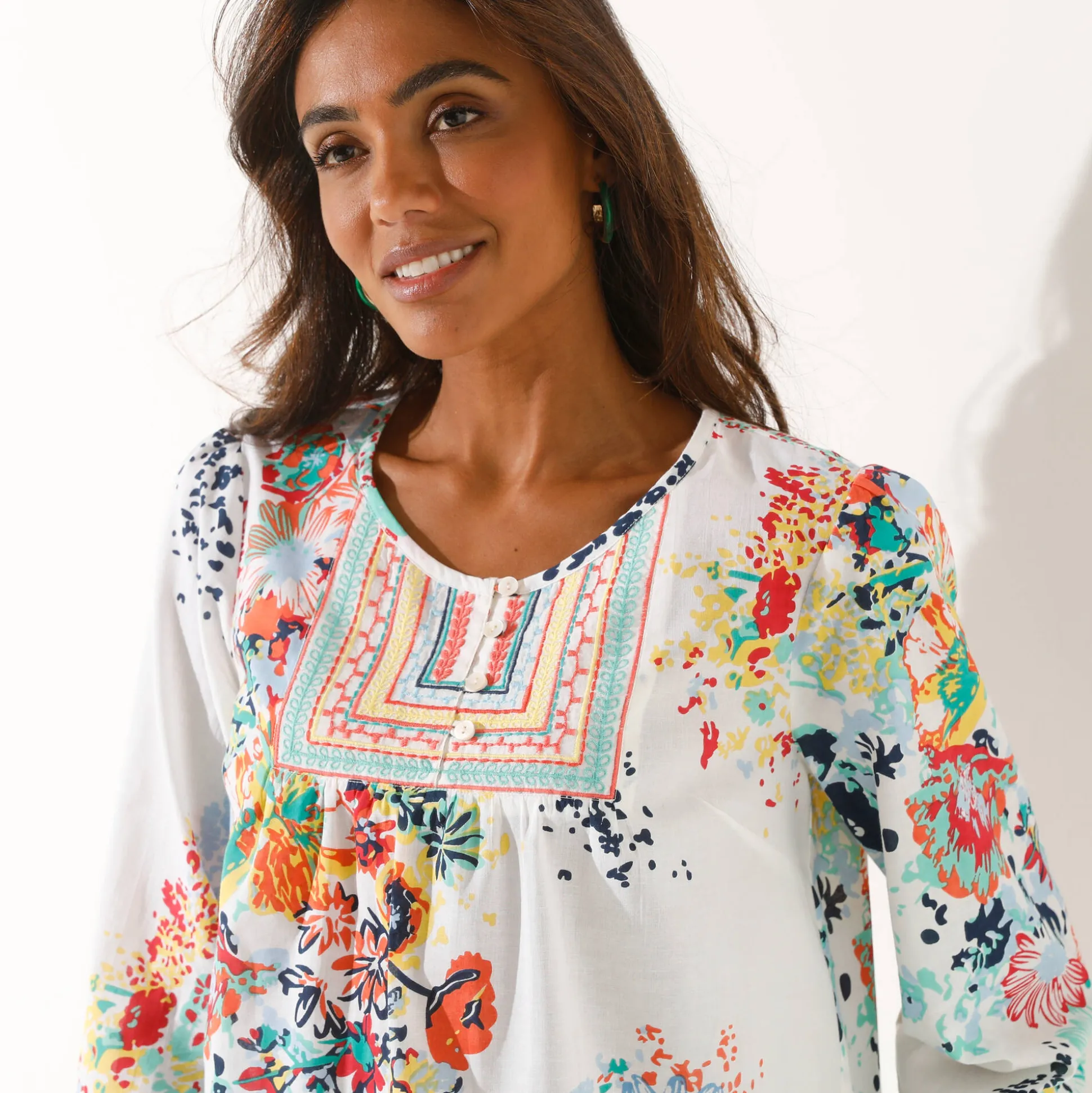 Bloes met bloemenprint