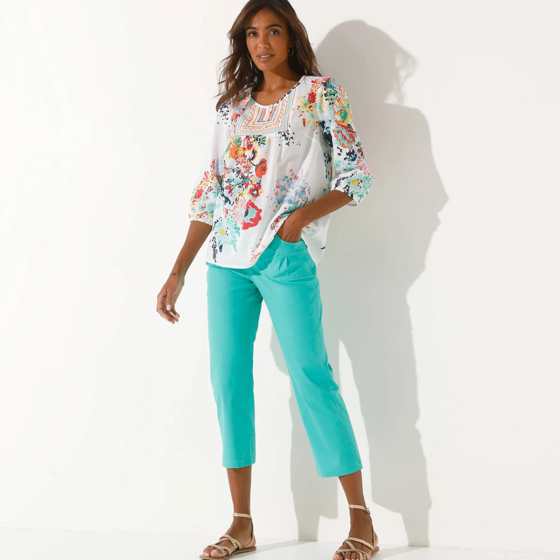 Bloes met bloemenprint