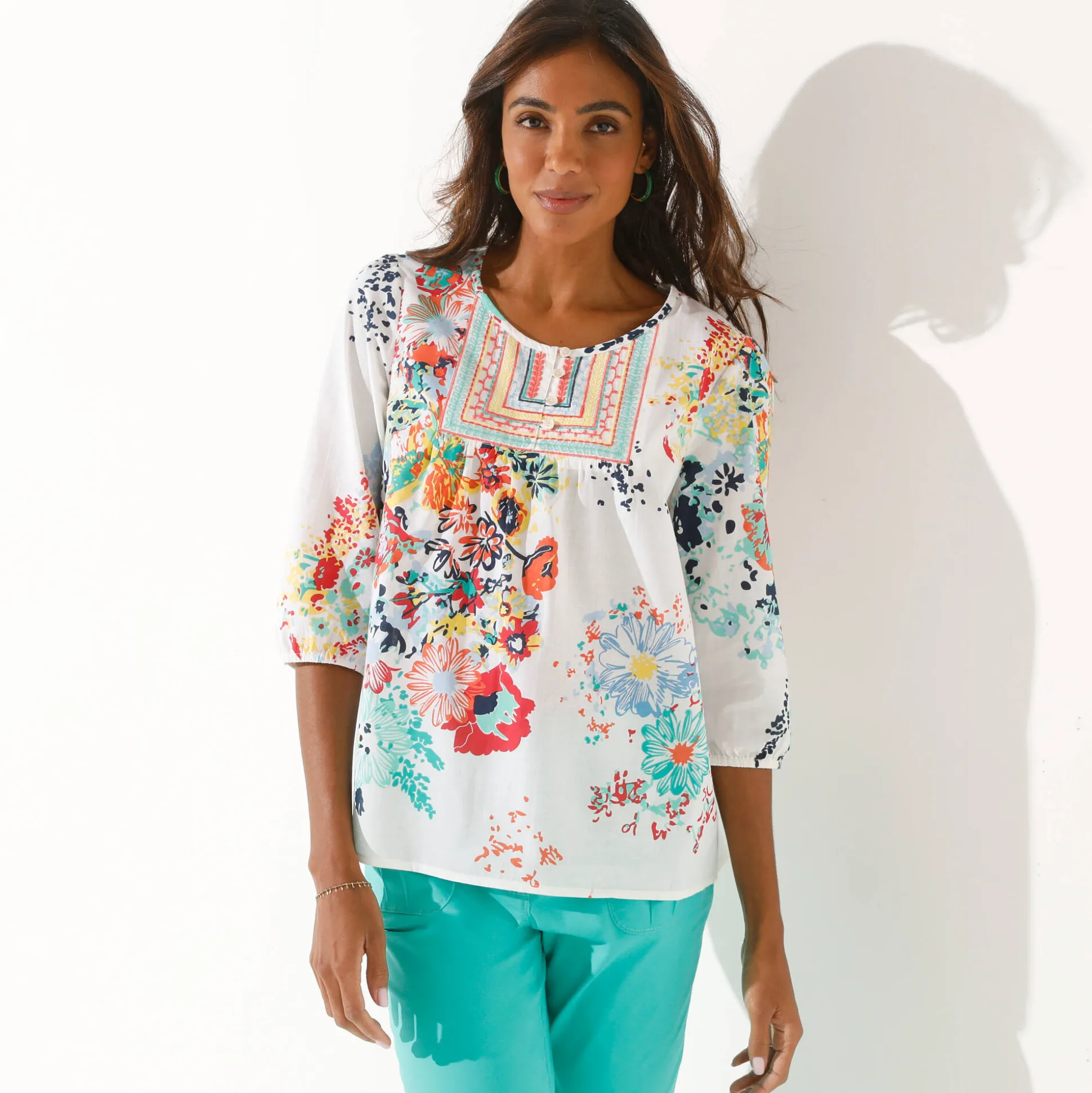 Bloes met bloemenprint