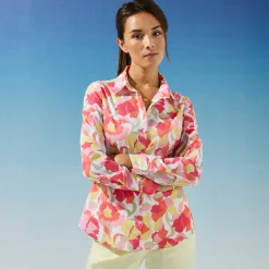 Bloes met bloemenprint, katoenvoile