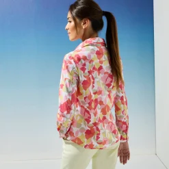 Bloes met bloemenprint, katoenvoile