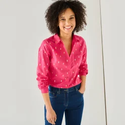 Bloes met goudkleurige print