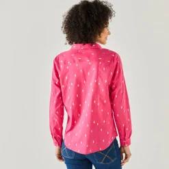 Bloes met goudkleurige print