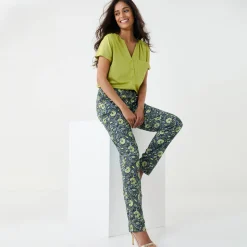 Bloes met knoopsluiting in effen viscose, korte mouwen