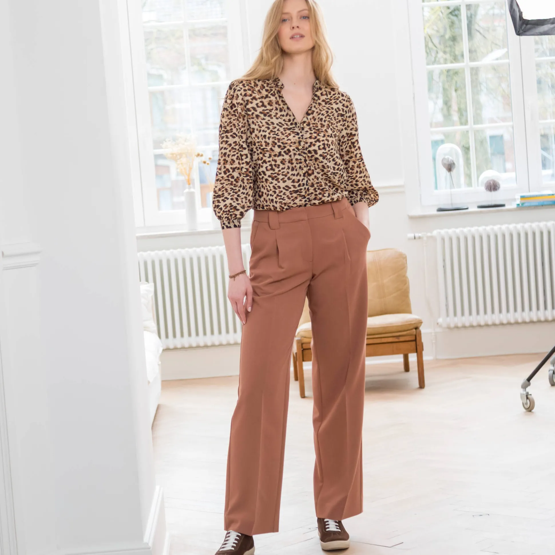 Bloes met luipaardprint