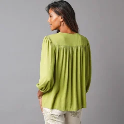 Bloes met macramé en 3/4-mouwen