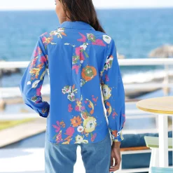 Bloes met maxi bloemenprint, katoen