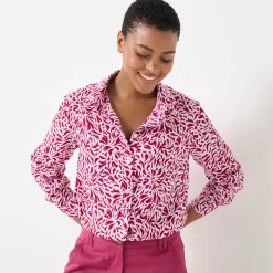 Bloes met tweekleurige print, crêpe