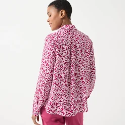 Bloes met tweekleurige print, crêpe
