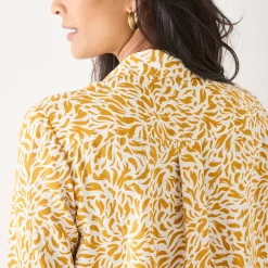 Bloes met tweekleurige print, crêpe