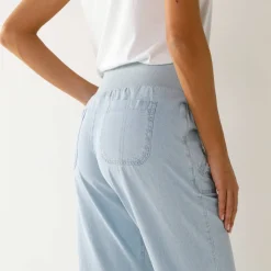 Bloezende jeans met elastische taille