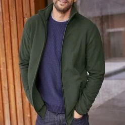 Blouson in microfleecetricot met rits