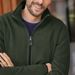Blouson in microfleecetricot met rits