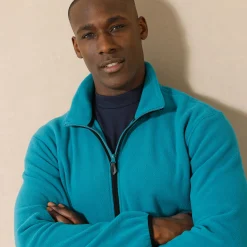Blouson in microfleecetricot met rits