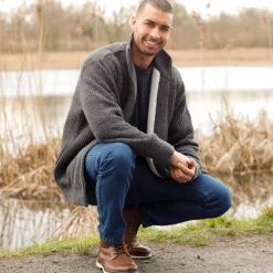 Blouson in patentsteek met warme voering