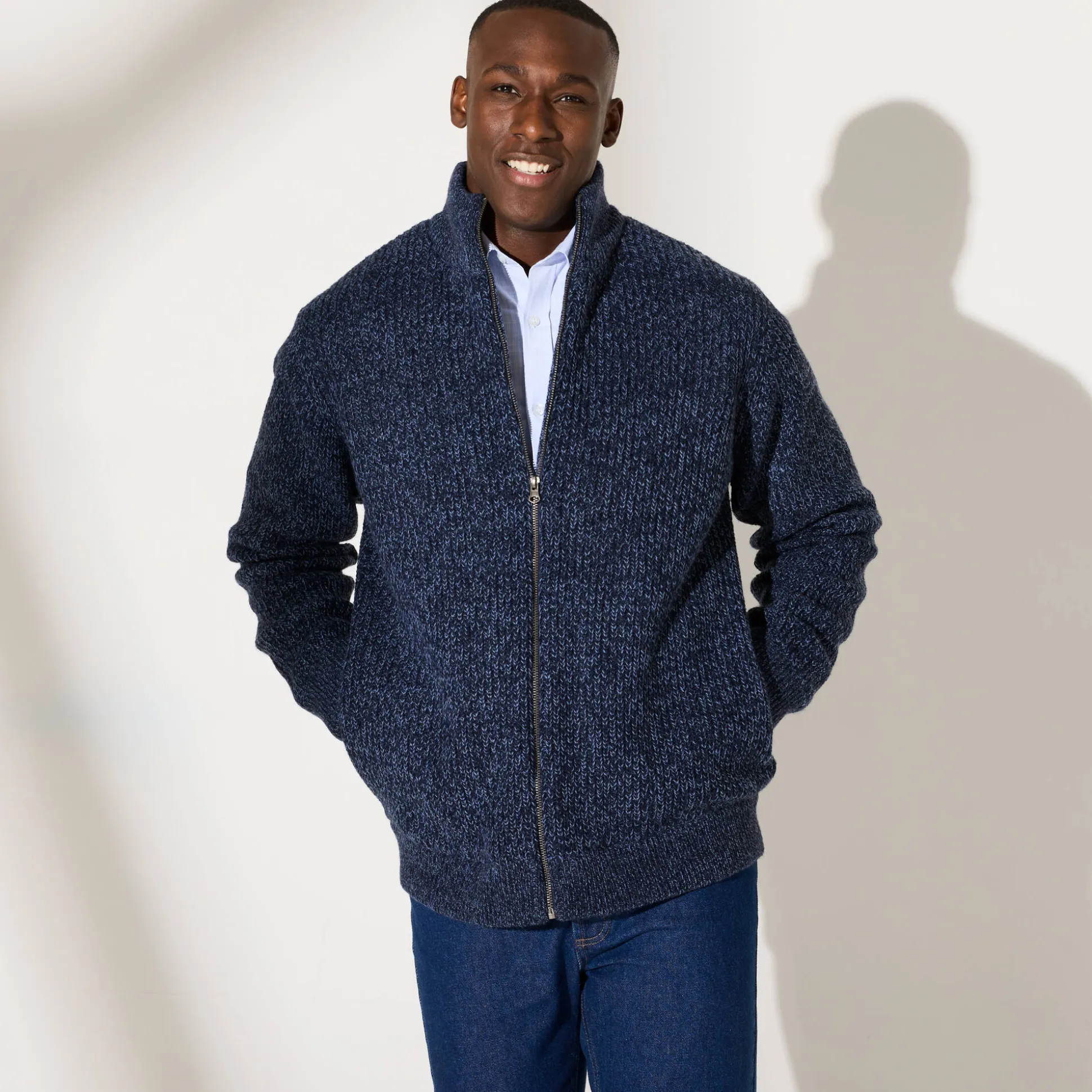 Blouson in patentsteek met warme voering