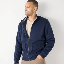 Blouson met rits en opstaande kraag, in molton met sherpavoering