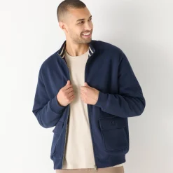 Blouson met rits en opstaande kraag, in molton met sherpavoering