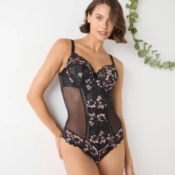 Body in tweekleurige kant en tule Arum Cabaret - met beugels