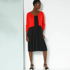 Bolero-vest met knopen, zachte touch