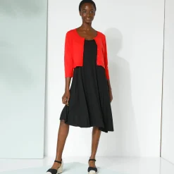 Bolero-vest met knopen, zachte touch