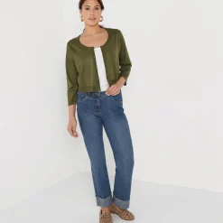 Bolero-vest met knopen, zachte touch