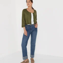 Bolero-vest met knopen, zachte touch