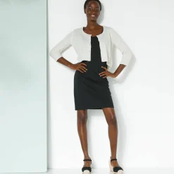 Bolero-vest met knopen, zachte touch