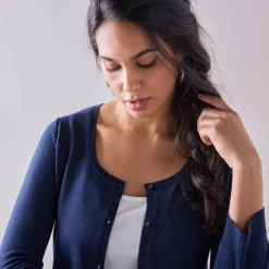 Bolero-vest met knopen, zachte touch