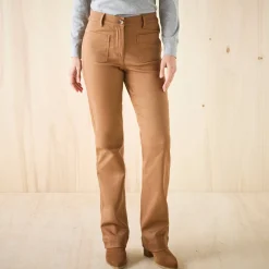 Bootcut broek, opgestikte zakken