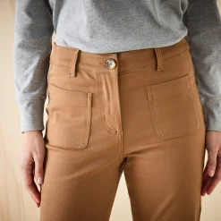 Bootcut broek, opgestikte zakken