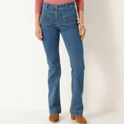 Bootcut jeans, opgestikte zakken