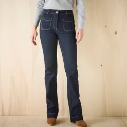 Bootcut jeans, opgestikte zakken