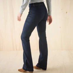 Bootcut jeans, opgestikte zakken