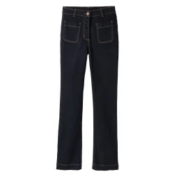 Bootcut jeans, opgestikte zakken