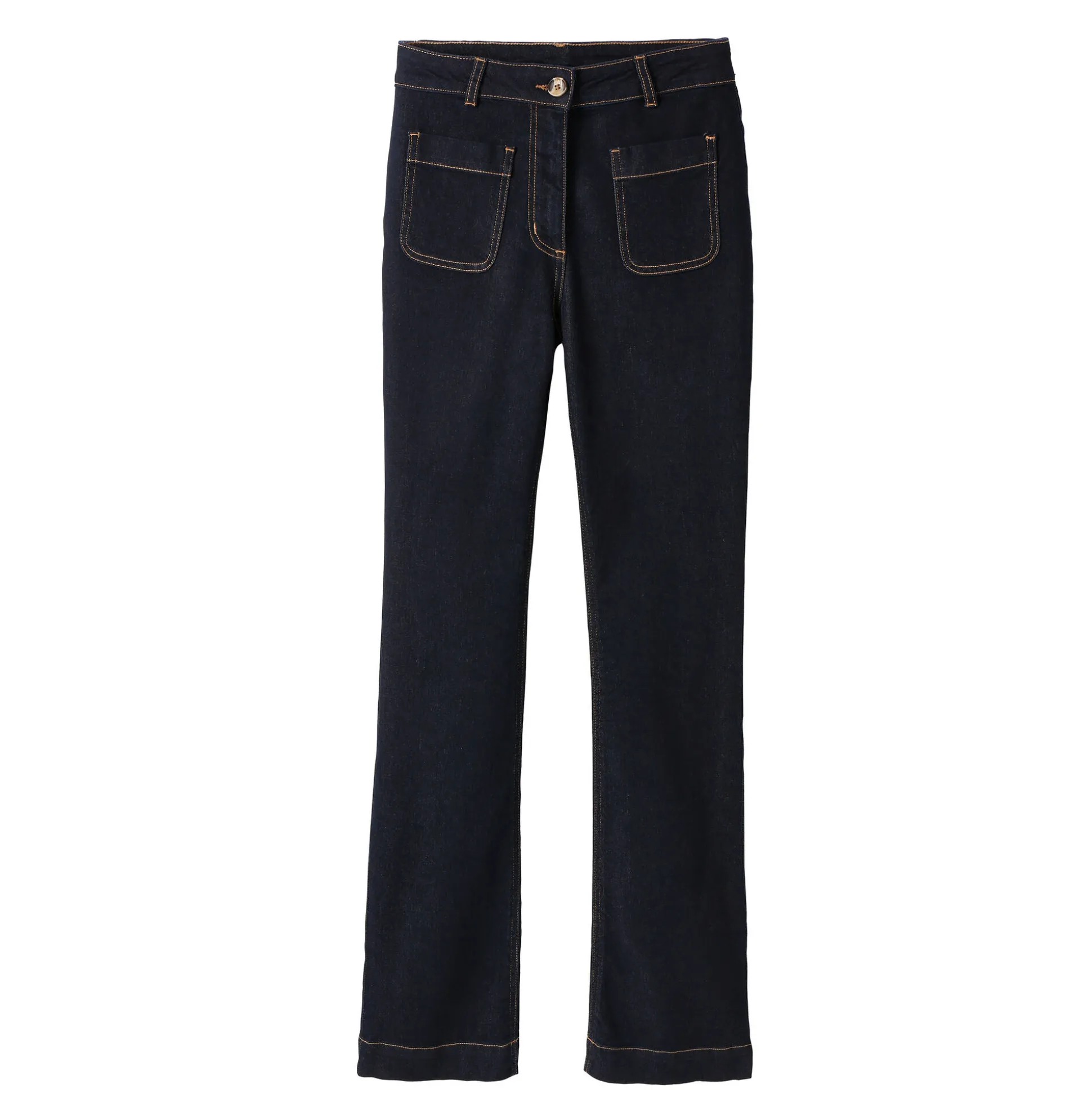 Bootcut jeans, opgestikte zakken