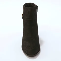Boots in splitleer met hak